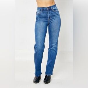 NWT Judy Blue High Rise Dad Jean Hidden Button Fly Size 3/26